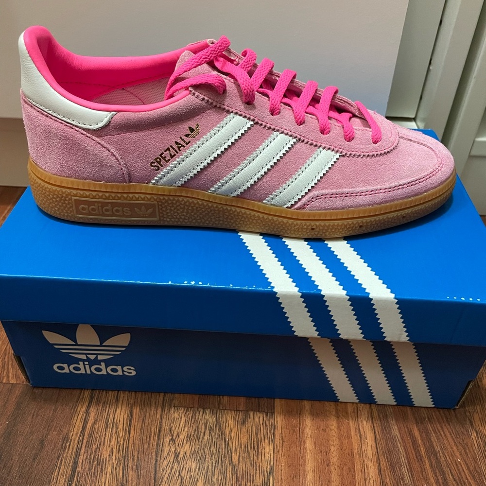 Adidas Spezial Pink and White Sneakers